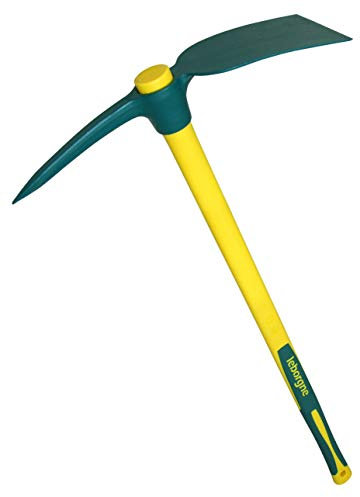 Leborgne, Pioche de cantonnier 2 kg, Douille ronde en acier forgé et trempé, Manche tri-matière pour une prise en main optimale, Outil idéal pour le jardinage et les travaux de terrassement