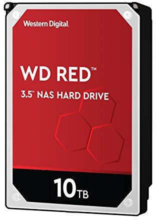 WD Red Plus 10TB NAS Hard Disk Drive - 5400 RPM Class SATA 6Gb/s, CMR, 256MB Cache, 3.5 Inch