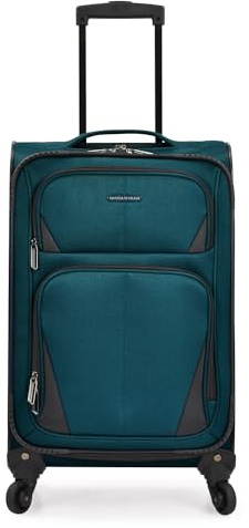 U.S. Traveler Aviron Bay Expandable Softside Luggage with Spinner Wheels, Teal, 30-Inch, US08125E31