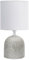 Aigostar Tischlampe Keramik Tischleuchte Lampe für Nachttisch Beistelltisch Nachttischlampe Stoffschirm E14 Vintage Retro Lustig Grau - H26cm