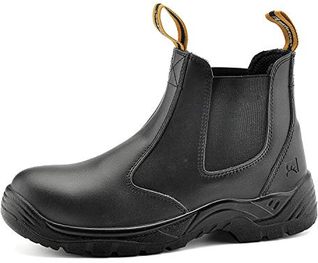 SAFEYEAR Bottes de Travail à Embout d'acier pour Hommes Femmes Bottes de sécurité imperméables Chaussures de Travail légères pour l'industrie et la Construction