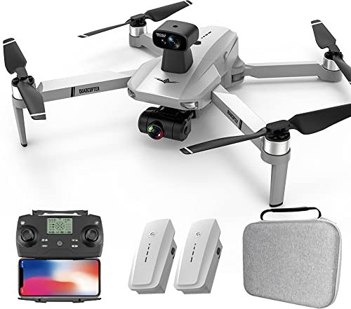 Teeggi KF102 MAX GPS Drohne mit Kamera 4K HD, 360° Laser Hindernis Vermeidung, 2-Achsen Gimbal, 22 Minuten Flugzeit, Folge mir, Intelligente Rückkehr, Professioneller RC Quadcopter, 2 Batterien