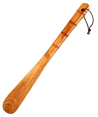WLMALL Premium Wooden Shoe Horn, 1 PCS Shoehorns Durable, 13 Long Handle Shoe horns, Lazy Shoe Helper Spoons for Seniors, Kids, Pregnancy, Men, Women