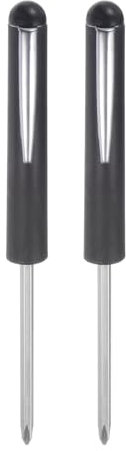 QUARKZMAN 2Pcs Destornillador de Bolsillo No Magnético 4mm Phillips 3mm Ranurado Mini Destornillador Portátil con Clip para Mecánicos, Electricistas, Técnicos, Negro