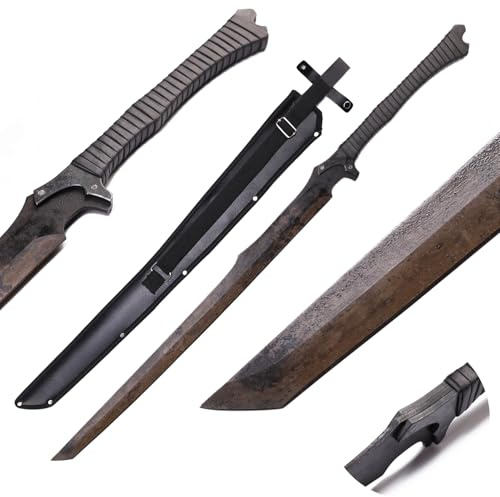 42 1060 High Carbon Steel Sword Handmade Machete with Full Tang Real Sharp Sword for Outdoor,Survival, Camping, Hiking, Hunting Fishing -K-0197