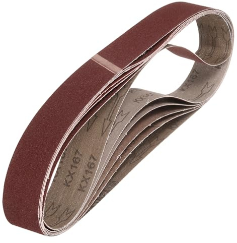 QUARKZMAN 50 mm x 1220 mm slipband, 6 stycken 180 korn aluminiumoxid slipmedel för träarbete, metallpolering, knivvässare