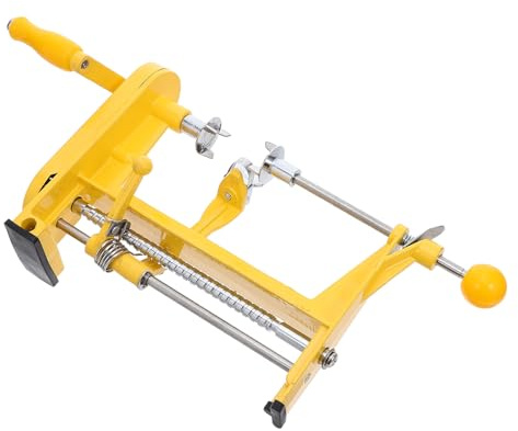 Toyvian Pelador de Frutas Manual con Base de Abrazadera Acero Inoxidable Pelador Ajustable para Frutas Cítricas y Kiwis Herramienta Giratoria para Cocina Fácil y Segura