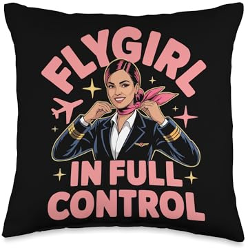Flight Attendant Airport Jobs Cabin Crew Airplane Stewardess Throw Pillow