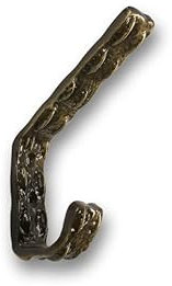 SIRO Kleiderhaken Hettstedt, Design, Klassisch, Vintage, Druckguss altmessing brüniert gebürstet, 120 mm x 71 mm x 26 mm, LA 20 mm, 2019/ZN31