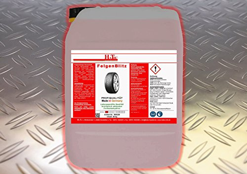 HaTec, Detergente per cerchioni, flash 25 kg/tanica, concentrato, detergente per cerchioni in alluminio, pulitore per cerchioni in acciaio, pulitore per cerchioni, detergente per coprimozzi