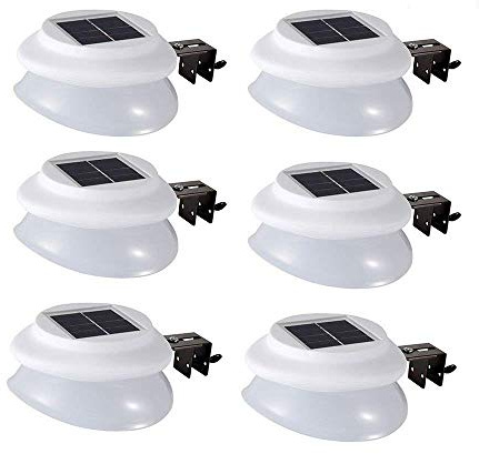 yohooo 6X Luces Solares Jardín Blanco cálido,9 led solar luz 100lm para terraza, para Patio,Garaje, Camino de Entrada,Escaleras,Camino de Iluminación