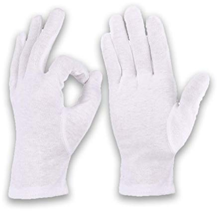 docdorado Dochsc Gants en Coton, Blanc, L (3er Pack) (Lot de 6) Mixte