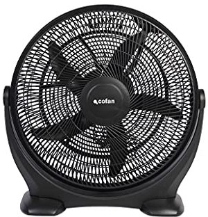 Cofan Ventilador de Suelo | Modelo Toledano | Color Negro | Con 5 Palas | Medidas 58,5 x 25,5 x 59,5 | 3 Velocidades