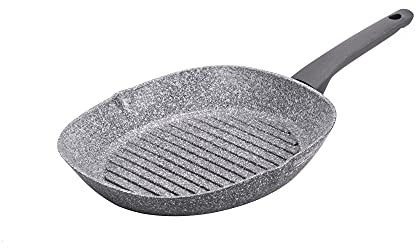 Moneta Sinfonia Poêle grill 28 x 28 cm également pour induction, renforcée avec des particules minérales. Fabriquée en Italie