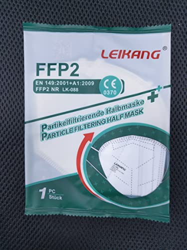 40 a 1000 piezas LEIKANG FFP2 media máscara de filtración 1 paquete con CE 0370 EN149: 2001+A1:2009 (500)