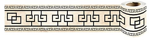 VisitRyl Bordure de papier peint Motif 04-Dos Décoration murale amovible Frise Murale Autocollant en PVC imperméable Plinthe Autocollant 10cm x 240cm