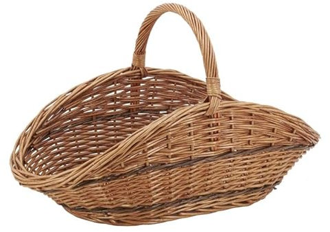 Panier à bûches en osier buff