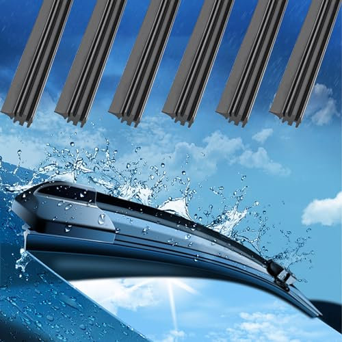 6 Stück Scheibenwischer Gummi Wischergummi, Scheibenwischer Gummi,800mm Ersatz Scheibenwischergummi,Universal,Kompatibel Mit Allen Scheibenwischern