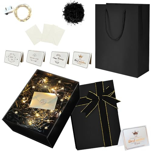 HIQE-FL Caja de Regalo,22x16x8.7cm,Caja de Regalo de Reutilizable Creative Box,Navidad,San valentín,Halloween,Cumpleaños,Empaque de Bodas