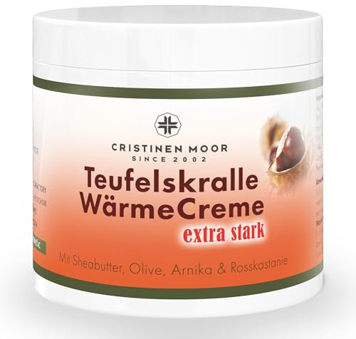 CristinenMoor Teufelskralle WärmeCreme extra stark mit Arnika 500 ml I Wärmesalbe für Nacken und Lendenbereich I bei Verspannungen der Muskulatur und Rücken