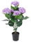 LOLAhome Planta Artificial Hortensia Lila para Interior y Exterior | De 60 cm | Protección UV Solar, contrapeso de Cemento | Realista y Elegante | para Interior, balcón, terraza | Plantas Exterior