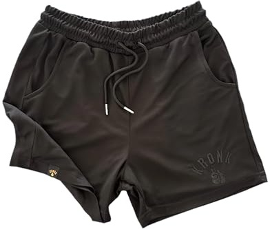 Kronk One Colour Gloves Applique Lined Gym Shorts Black