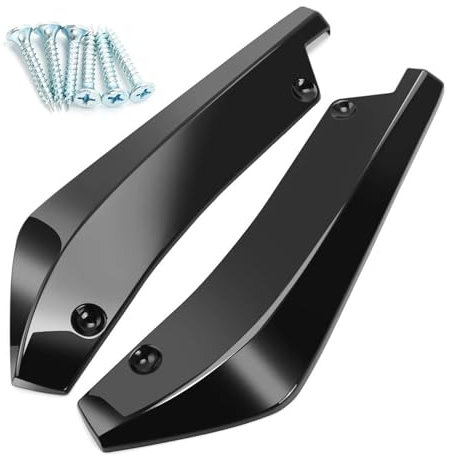 Jupe Latérale Séparateurs 2 Pièces pour Chevrolet pour Chevy pour Camaro 2000-2022 Diffuseur Lèvre Pare-Chocs Arrière Séparateur Canard Spoiler Kit Protection Carrosserie(Le Noir)