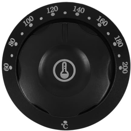 HOMOCONO Manopole per Termostato Forno e Stufa Scala Graduata 60-200, Manopole di Controllo in Plastica per Bruciatore a Gas, Adatte a Cucine Domestiche e Piani Cottura