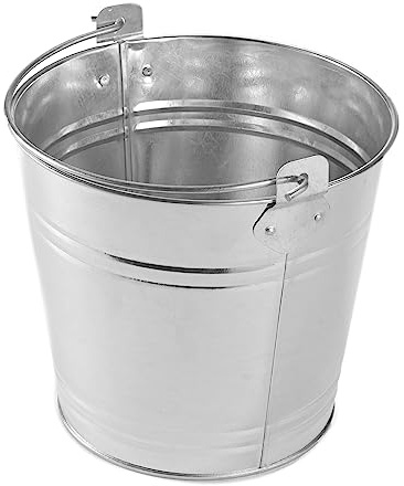 American Metalcraft PTUB87 Natural Galvanized Steel Pail with Handle, 1.16-Gallon, 8 Diameter, Silver
