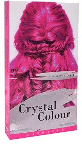FYNE Crystal Colour - Semi Permanent Hair Colour (Pink - Pezzotaite) | Semi Permanent hair dye | Nice and Easy hair dye for Women | Built-in conditioner formula, healthier shiny hair