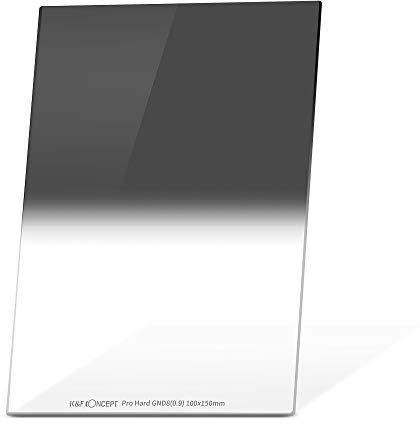 K&F Concept 100 x 150mm Square Hard GND8 MC Multi-coated Graduated ND8 (3 Stop) Filter Nano-Coating Waterproof Compatible with Cokin Z Holder