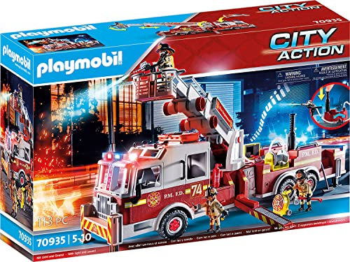 Playmobil - 70935 - Camion de Pompiers avec echelle