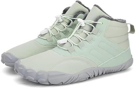 Giltpeak Men's Women's Winter Barefoot, Hiking Boots Non-Slip Waterproof Barefoot Shoes(Winter Green,Women13-13.5/Men11-11.5)