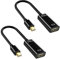 Pack de 2 Adaptador Mini DisplayPort a HDMI, 4K 30Hz, Thunderbolt 1/2, Mini Displayport a Hdmi Compatible con MacBook Pro, MacBook Air, Surface Pro, iMac, XPS y más, para monitores, proyectores y HDTV