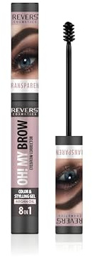 REVERS COSMETICS Gel Sopracciglia trasparente OH MY BROW 8in1 | Intensifica e scurisce il colore | Modella | dona Volume | Sopracciglia visibilmente più piene e sempre in ordine