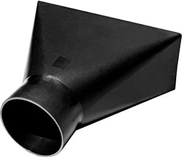 POWERTEC 70151 Dammhuva Rektangulär form, trattad 10-tums montering med 25 cm bred fastsättning för dammuppsamling