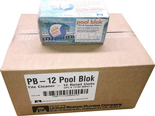 Pool Blok Extra Large Pool Tile Pumice Stone, Non-Toxic, Floats, 12-Pack