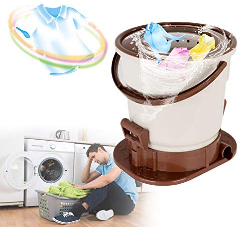 NEWFEIBIN Centrifuga Asciugatrice Portatile Essiccatore Rotativo con Compatto per Campeggio Appartamento