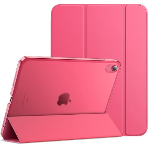 JETech Funda para iPad (A16) 11.ª/10.ª Generación (2025/2022), Soporte Delgado con Respaldo Rígido Carcasa con Auto-Sueño/Estela (Rosado)