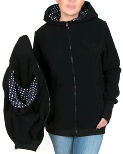 MZYZPPBD 3-in-1 Donna Felpe del Portare Neonato Bambino Giacca Portabebè 3 in 1 in Pile con Zip Felpe con Cappuccio maternità Canguro Porta Bebè Felpa con Cappuccio di maternità,F,M