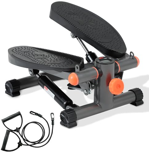 Mini Stair Stepper for Exercise at Home with Resistance Bands Exercise Equipment for Home Stair Climber Stepper Machine for Home Gym Cardio Equipment for Full Body Workout