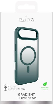 Puro Cover iPhone 17 Air, Petroleum Green TPU GRADIENT Magsafe und Gradient Effekt