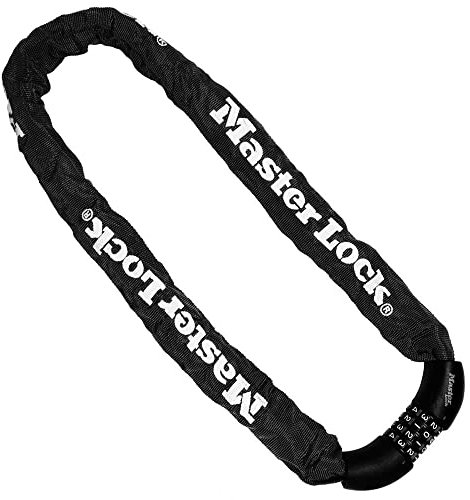 MASTER LOCK Fahrradschloss Stahlkettenglied [mit Zahlen] [90 cm Kette] 8392EURDPRO - Ideal für Fahrräder