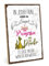 TypeStoff Holzschild mit Spruch – Frau – im Vintage-Look mit Zitat als Geschenk und Dekoration zum Thema Engel, Prinzessin und Drache - HS-00987