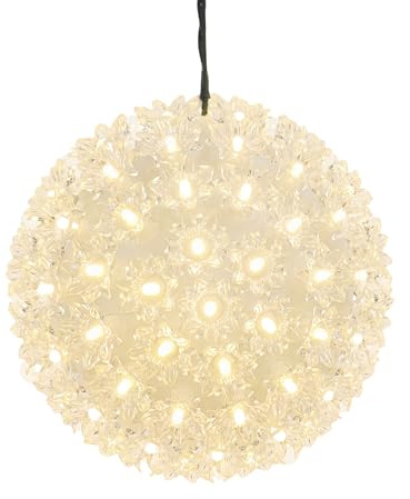7.5 Warm White Starlight Sphere Ball Lights with Twinkle LED Lights, UL Certified and Commercial Grade Decorative Lighting, for Indoor and Outdoor Use.