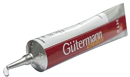 GÜTERMANN - 2 tubetti di colla per tessuti HT2, 30 g, per pelle, trasparente, lavabile, stirabile, ottima qualità (2)