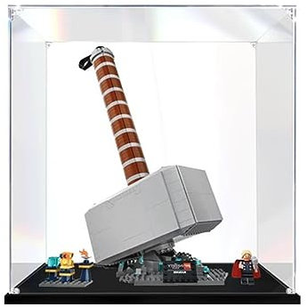 Acryl-Vitrine für Lego Marvel Thor Hammer 76209, Schaukasten, schützen und dekorieren, Modell mit staubdichter Aufbewahrung, Geschenk für Sammlerstücke (3 mm, transparent)