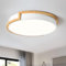 Vikaey LED Deckenleuchte, Weiß Deckenlampe 40cm, 36W Lampe mit Holz für Schlafzimmer Wohnzimmer Küche Flur Esszimmer 4000K
