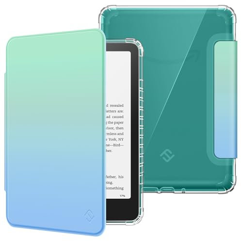 Fintie Hülle für 7 Zoll Kindle Paperwhite(12. Generation) und Kindle Colorsoft/Paperwhite Signature Edition 2025/2024, Clear Weich TPU Schutzhülle mit Auto Sleep/Wake, Farbverlauf