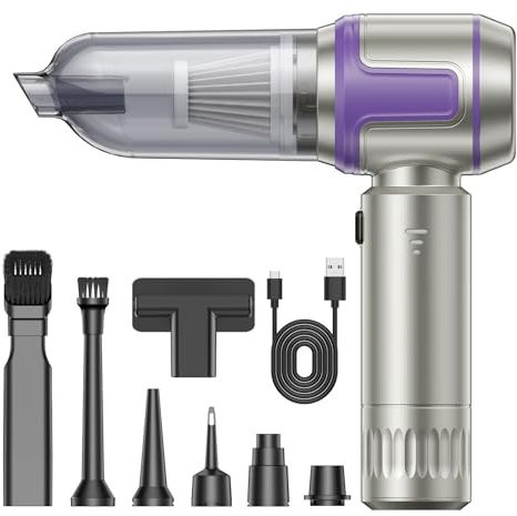 Handstaubsauger, 16KPA Akku Handstaubsauger Stark, 3 in 1 100000 U/min Mini Handstaubsauger Kabellos mit Bürstenloser Motor, Wiederaufladbarer Handsauger Für Auto, Küche, Haus & Tierhaar Reinigung